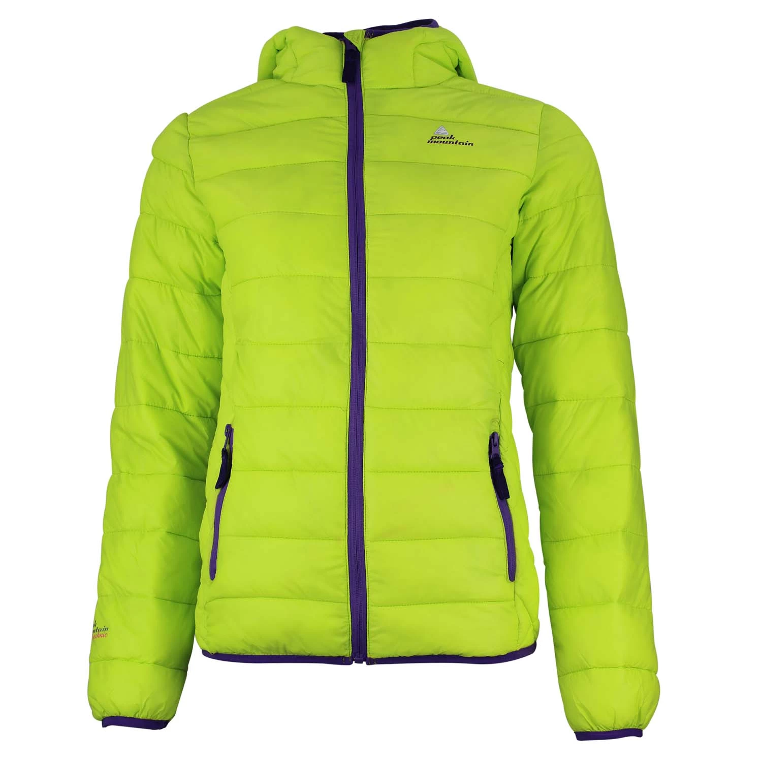 Doudoune Fine Fille à Capuche GALISEO Anis 1 Doudoune Fine Fille à Capuche GALISEO Anis