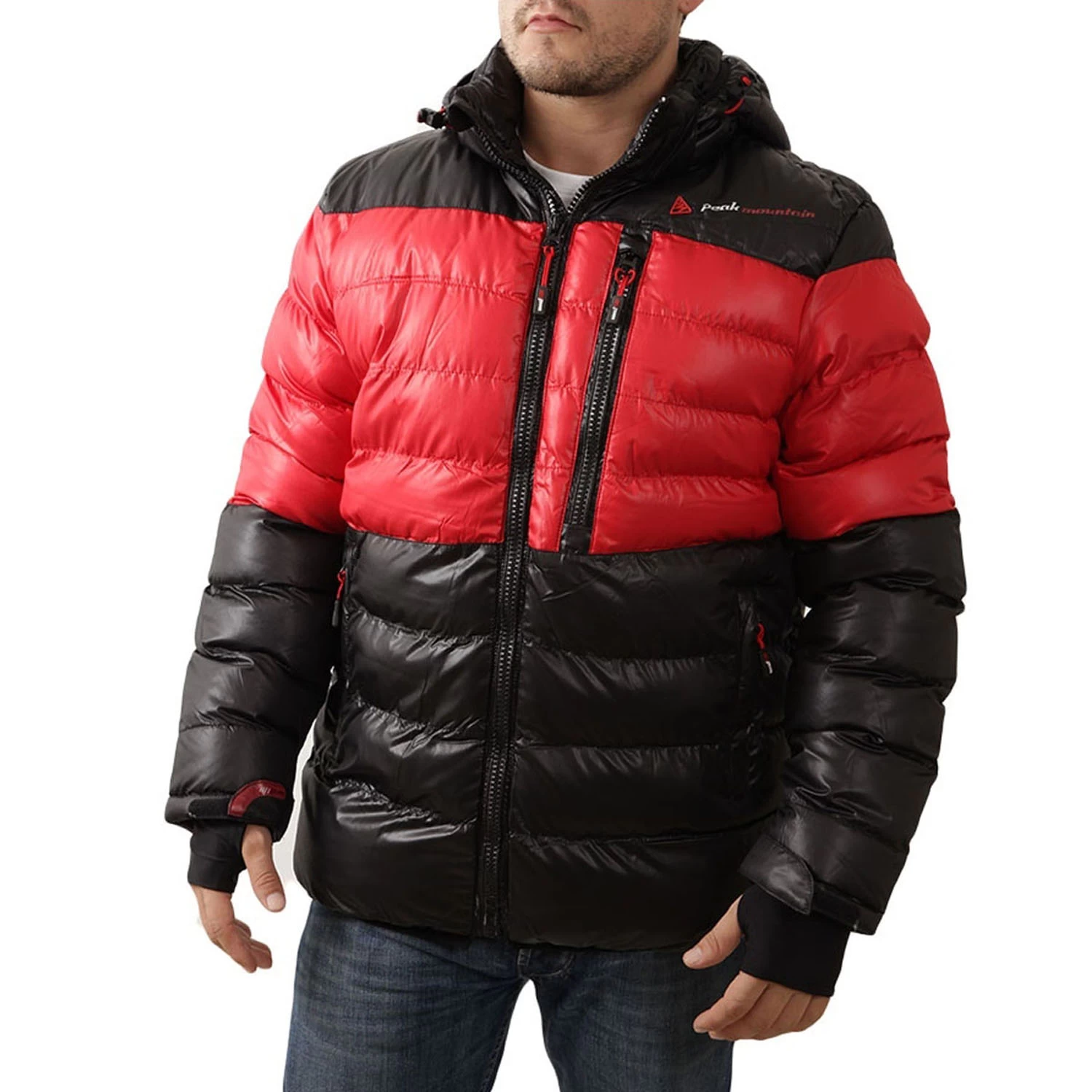 Doudoune De Ski Homme CAPTIN Noir/rouge 1 Doudoune De Ski Homme CAPTIN Noir/rouge