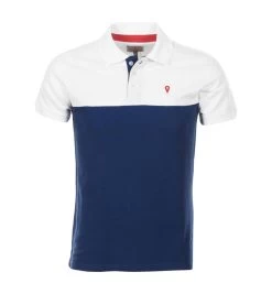 Polo Manches Courtes Homme CALOSTE Blanc/marine