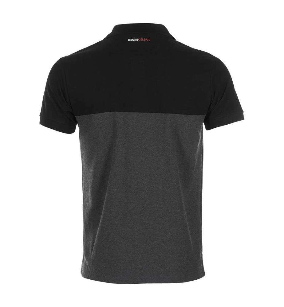 Polo Manches Courtes Homme CALOSTE Noir/gris 2 Polo Manches Courtes Homme CALOSTE Noir/gris – Image 2