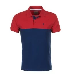 Polo Manches Courtes Homme CALOSTE Rouge/marine