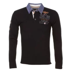 Polo Manches Longues Homme CORIDOR Noir